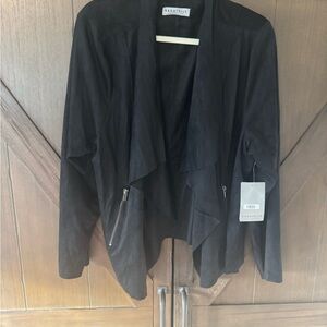 Bagatelle Women's Black Draped Blazer